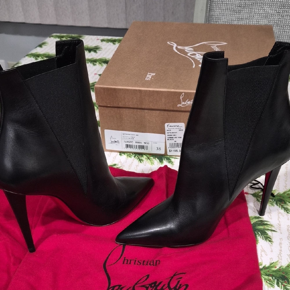 Christian Louboutin Sleek Black Heeled Boots